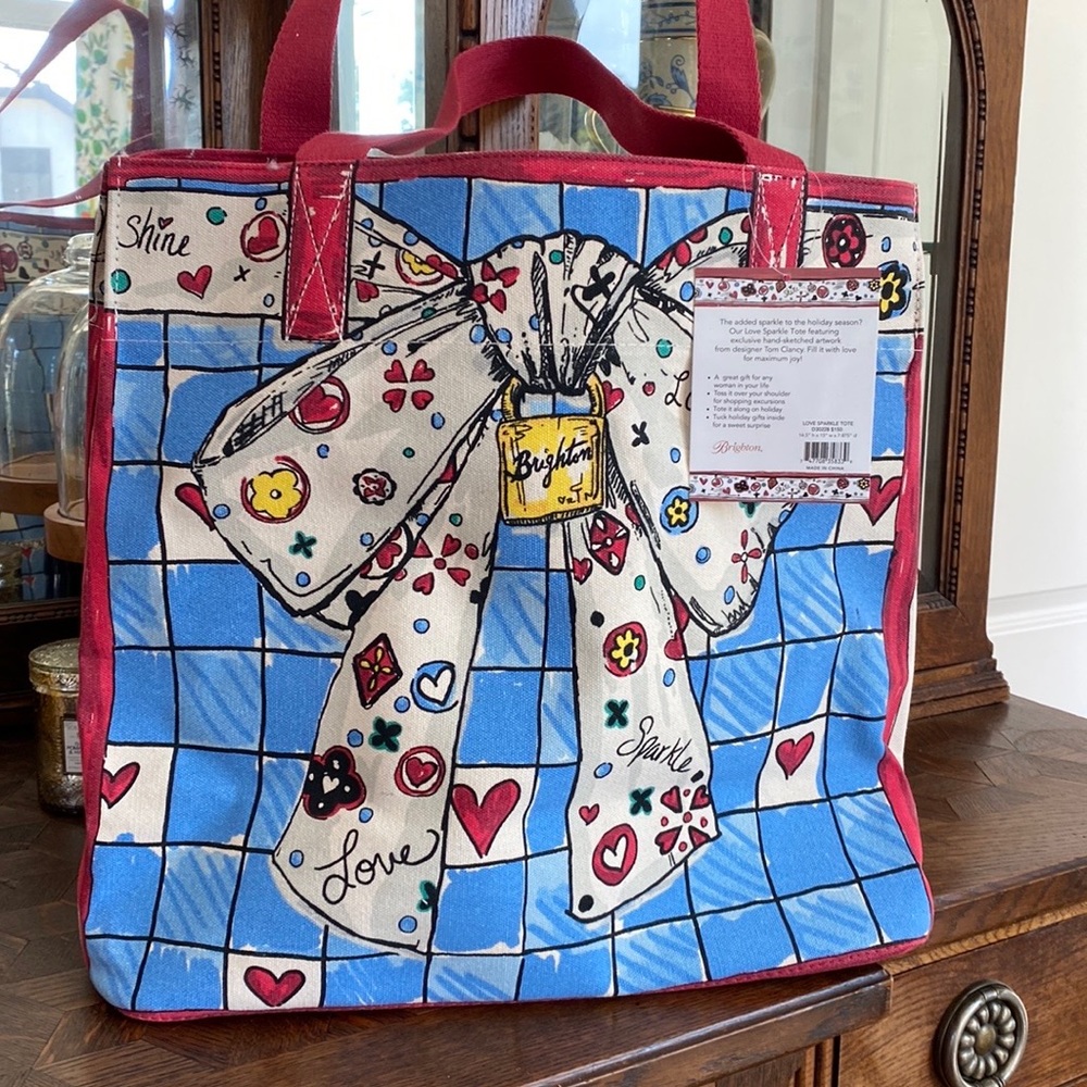 BRIGHTON Collectible Retired Love Sparkle Tote Tom Clancy Design